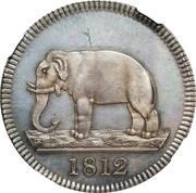 2 Rixdollars Trial Strike, Sri Lanka, 1812 reverse image