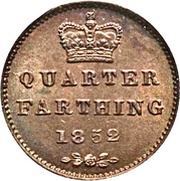 ¼ Farthing - Victoria reverse image