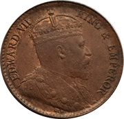 ¼ Cent - Edward VII obverse image