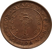 ¼ Cent - Edward VII reverse image