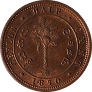 ½ Cent - Victoria reverse image