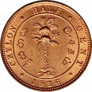 ½ Cent - George V reverse image