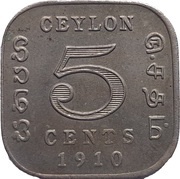 5 Cents - Edward VII reverse image