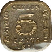 5 Cents - George VI reverse image