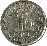 10 Cents - Edward VII reverse image