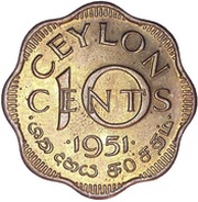 10 Cents - George VI reverse image