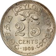 25 Cents - Edward VII, Sri Lanka, 1902-1910 reverse image