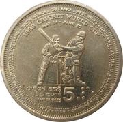 5 Rupees Cricket, Sri Lanka, 1999 reverse image