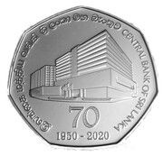 20 Rupees 70th Anniversary of the Central Bank of Sri Lanka obverse image