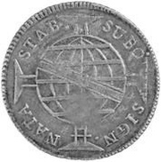 960 Réis - Carlos I Countermark SHIELD over "960 Réis, Brazil" reverse image