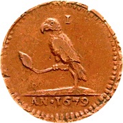 1 Duit "Papegaaitje" Uniface obverse image