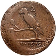 2 Duiten "Papegaaitje" Tree obverse image