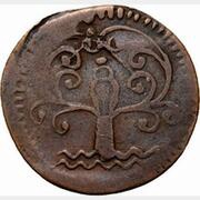 4 Duiten "Papegaaitje" Branch with 4 leaves reverse image