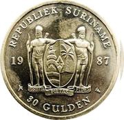 30 Gulden 30th Anniversary of the Central Bank obverse image