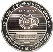 50 Guilders 125th Anniversary De Surinaamsche Bank, Suriname, 1990 reverse image