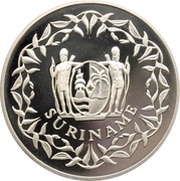 50 Guilders 35th Anniversary of Central Bank of Suriname obverse image