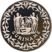 100 Guilders Anthony Nesty; 100m obverse image