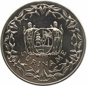 100 Guilders Anthony Nesty - 100m obverse image