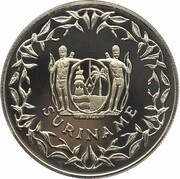 100 Guilders Anthony Nesty; 200m obverse image