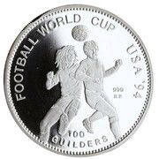 100 Guilders World Cup - 999 EP at right reverse image