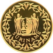 500 Guilders 125th Anniversary De Surinaamsche Bank obverse image