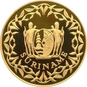 500 Guilders 35th Anniversary of Central Bank of Suriname obverse image