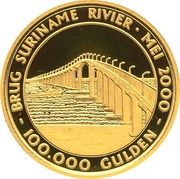 100 000 Gulden Bridge Suriname River, Suriname, 2000 reverse image