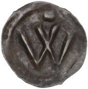 1 Penning Visby; dot above obverse image