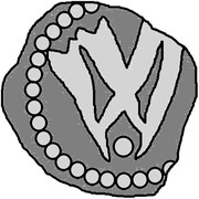 1 Penning Visby; dot below obverse image