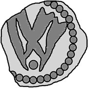 1 Penning Visby; dot below reverse image