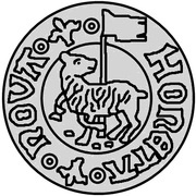 1 Hvid - Christian II Visby; tall flag reverse image