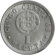 5 Centavos / 1 Macuta reverse image