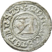 1 Fyrk - Gustav Vasa Västerås mint; type III reverse image