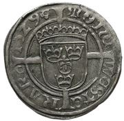 1 Öre - Gustav Vasa Västerås mint; type III, Sweden, 1529-1530 reverse image