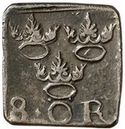 1 Mark/8 Öre "Klippingar" - Johan III Type II, Sweden, 1591-1592 reverse image