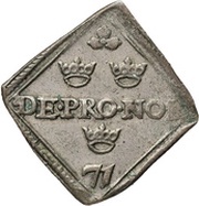 4 Öre "Klippingar" - Johan III Type I reverse image