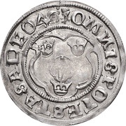 2 Öre - Gustav Vasa Västerås mint; type II, Sweden, 1539-1540 reverse image