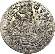 ½ Mark - Gustav Vasa Svartsjö mint; bust type II obverse image