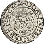 ½ Mark - Gustav Vasa Bust type IV, Sweden, 1558-1560 reverse image