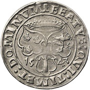 1 Mark - Gustav Vasa Svartsjö mint; bust type I reverse image