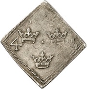 4 Mark "Klippingar" - Regency of Johan III and Karl IX, Sweden, 1568 reverse image