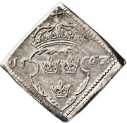 16 Öre "Klippingar" - Erik XIV Type I, Sweden, 1562 reverse image