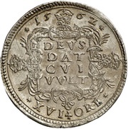 2 Mark - Erik XIV Arms type I, Sweden, 1562-1563 reverse image