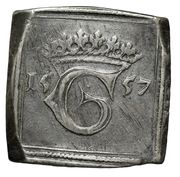 16 Öre "Klippingar" - Gustav Vasa Square type; Åbo mint obverse image