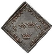 8 Mark "Klippingar" - Regency of Johan III and Karl IX reverse image