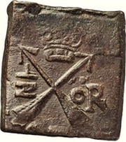 ½ Öre "Klippingar" - Gustav II Adolf Säter or Nyköping mint, Sweden, 1625 reverse image