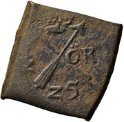 ½ Öre "Klippingar" - Gustav II Adolf Säter or Nyköping mint, Sweden, 1625-1627 reverse image