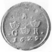 1 Öre - Gustav II Adolf Säter Mint; Type II obverse image