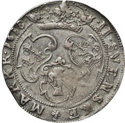 2 Mark - Gustav II Adolf Crowned head - Type II, Sweden, 1618-1619 reverse image