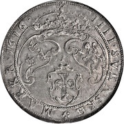 4 Mark - Gustav II Adolf Laureate head- Type I, Sweden, 1613-1617 reverse image